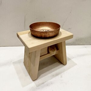 Shark Anatolia Sedir Ahşap Banyo Taburesi Oturak M Boy ( H:25.5 CM )