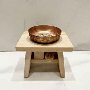 Shark Anatolia Sedir Ahşap Banyo Taburesi Oturak M Boy ( H:25.5 CM )
