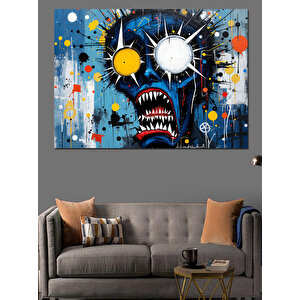 Çığlık Atan Yüz Dekoratif Kanvas - Mdf Ahşap Tablo 100x140 cm