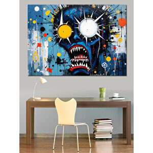 Çığlık Atan Yüz Dekoratif Kanvas - Mdf Ahşap Tablo 100x140 cm