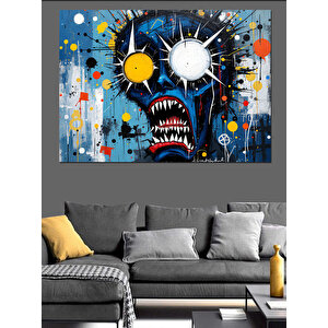 Çığlık Atan Yüz Dekoratif Kanvas - Mdf Ahşap Tablo 100x140 cm