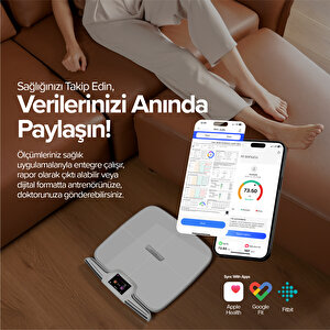 Bester Bs9250 8 Elektrotlu Akıllı Tartı – Ito Kaplamalı Segmental Analiz, 3.5” Tft Ekran