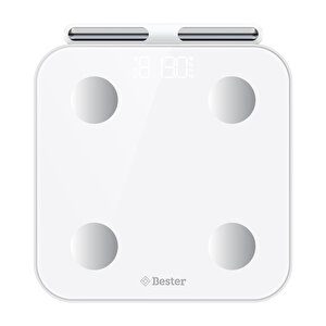 Bs7230 8 Elektrotlu Akıllı Tartı – Kompakt Tasarım, Led Ekran, 56 Vücut Ölçümü, Bluetooth 5.0