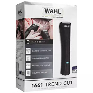 Wahl 1661 Trendcut Lithium Batarya Kablolu/kablosuz Siyah Saç Sakal Kesme Makinesi 1661-0465