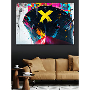 Neon Renkli Grafiti Gemi Dekoratif Kanvas - Mdf Ahşap Tablo 50x70 cm