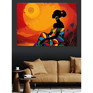 Güneşin Altında Kadın Dekoratif Kanvas - Mdf Ahşap Tablo