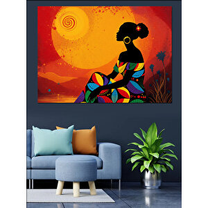 Güneşin Altında Kadın Dekoratif Kanvas - Mdf Ahşap Tablo