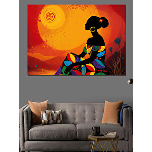 Güneşin Altında Kadın Dekoratif Kanvas - Mdf Ahşap Tablo 70x100 cm