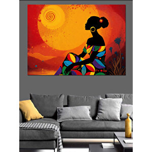 Güneşin Altında Kadın Dekoratif Kanvas - Mdf Ahşap Tablo 70x100 cm
