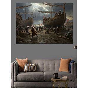 Tersanede Gemi Hazırlıkları Başladı Dekoratif Kanvas - Mdf Ahşap Tablo