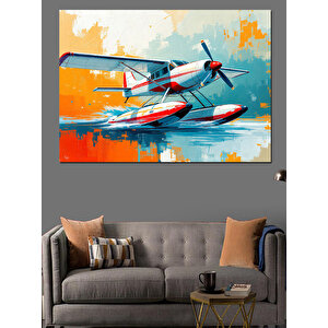 Uçuşan Kırmızı Uçaklar Dekoratif Kanvas - Mdf Ahşap Tablo 100x140 cm