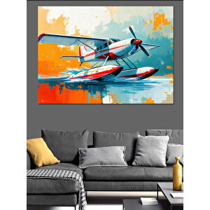 Uçuşan Kırmızı Uçaklar Dekoratif Kanvas - Mdf Ahşap Tablo 100x140 cm