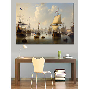 Tarihi Yelkenli Gemiler Dekoratif Kanvas - Mdf Ahşap Tablo 50x70 cm