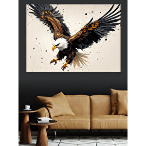 Uçan Kartal Gücü Dekoratif Kanvas - Mdf Ahşap Tablo