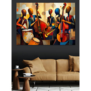 Caz Grubu Canlı Renkler Dekoratif Kanvas - Mdf Ahşap Tablo 70x100 cm