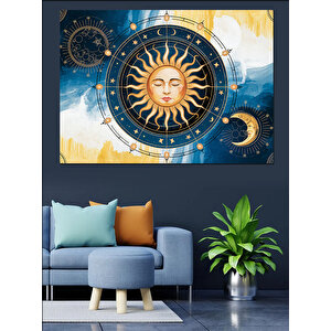 Güneş Ve Zaman Dekoratif Kanvas - Mdf Ahşap Tablo