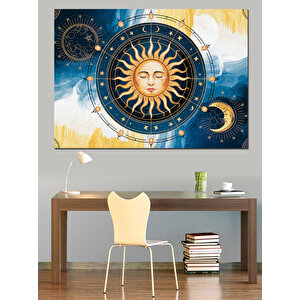 Güneş Ve Zaman Dekoratif Kanvas - Mdf Ahşap Tablo 100x140 cm