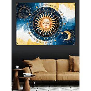 Güneş Ve Zaman Dekoratif Kanvas - Mdf Ahşap Tablo 100x140 cm