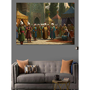 Padişahın Halkla Buluşması Dekoratif Kanvas - Mdf Ahşap Tablo 100x140 cm