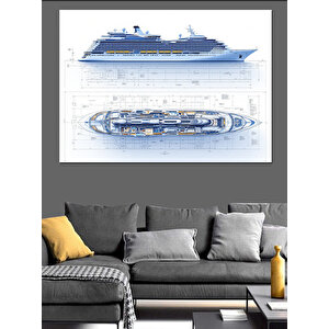 Lüks Yolcu Gemisi Dekoratif Kanvas - Mdf Ahşap Tablo 25x35 cm