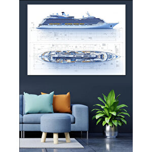 Lüks Yolcu Gemisi Dekoratif Kanvas - Mdf Ahşap Tablo 25x35 cm