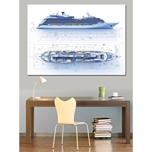 Lüks Yolcu Gemisi Dekoratif Kanvas - Mdf Ahşap Tablo