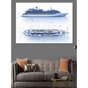 Lüks Yolcu Gemisi Dekoratif Kanvas - Mdf Ahşap Tablo