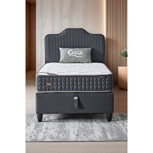 Menekşe Modeli Tek Kişilik Antibakteriyel Full Ortopedik Yatak, Baza Ve Başlık 3 Lü Set 120x200 cm