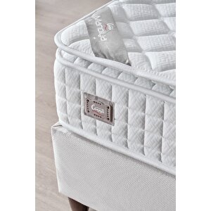 Zambak Modeli Tek Kişilik Antibakteriyel Pedli Yatak Full Ortopedik Paket Yaylı Yatak 120x200 cm