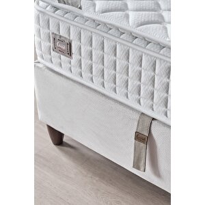 Zambak Modeli Tek Kişilik Antibakteriyel Pedli Yatak Full Ortopedik Paket Yaylı Yatak 120x200 cm