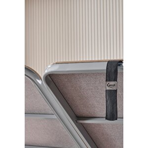 Mimoza Modeli Çift Kişilik Full Ortopedik Yataklı Sandıklı Baza Ve Başlık Takımı 3 Lü Set