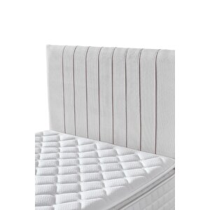Zambak Tek Kişilik Sandıklı Baza + Full Ortopedik Antibakteriyel Pedli Yatak + Başlık  3 Lü Set 100x200 cm