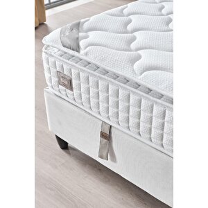 Zambak Modeli Çift Kişilik Pedli Paket Yaylı Full Ortopedik Antibakteriyel Yatak