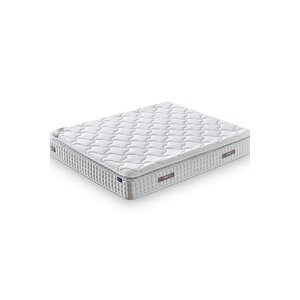 Zambak Modeli Çift Kişilik Pedli Paket Yaylı Full Ortopedik Antibakteriyel Yatak 140x190 cm