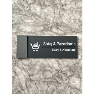 Klasik Seri Mat Antrasit Satış&pazarlama Yönlendirme Levhası