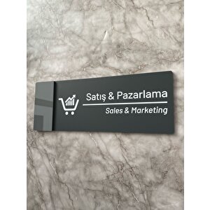Klasik Seri Mat Antrasit Satış&pazarlama Yönlendirme Levhası