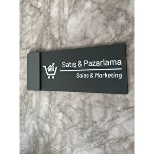 Klasik Seri Mat Antrasit Satış&pazarlama Yönlendirme Levhası