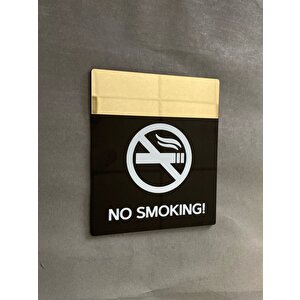 Siyah Parlak&gold Seri Sigara İçilmez No Smokıng Uyarı Levhası