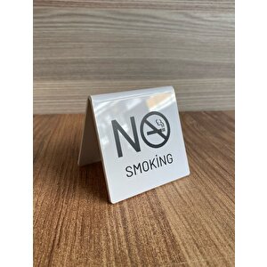 Beyaz Parlak Masaüstü İsimlik Sigara İçilmez (no Smokıng)