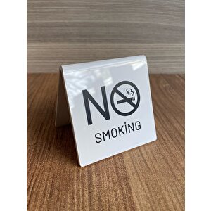 Beyaz Parlak Masaüstü İsimlik Sigara İçilmez (no Smokıng)