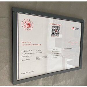 Mat Antrasit Diploma&sertifika Çerçevesi