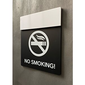 Siyah Mat Seri Sigara İçilmez No Smokıng Uyarı Levhası