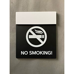 Siyah Mat Seri Sigara İçilmez No Smokıng Uyarı Levhası