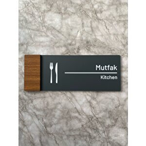Wooden Serisi Mutfak Yönlendirme Levhası