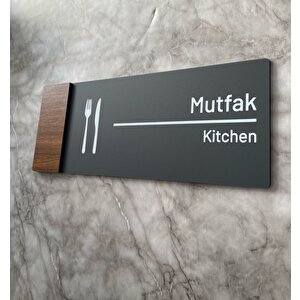Wooden Serisi Mutfak Yönlendirme Levhası