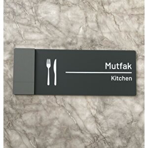 Klasik Seri Mat Antrasit Mutfak Yönlendirme Levhası