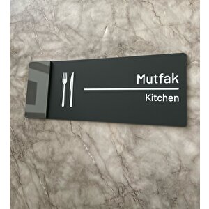 Klasik Seri Mat Antrasit Mutfak Yönlendirme Levhası