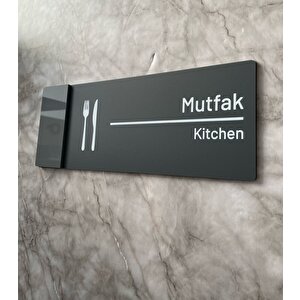 Klasik Seri Mat Antrasit Mutfak Yönlendirme Levhası