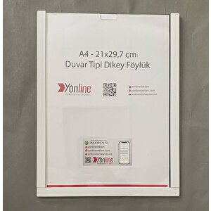 A4 Kolay Değiştirilebilir Beyaz Duvar Ve Kapı Tipi Pleksi Föylük