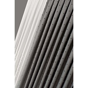 İskandinav Ponponlu Fon Perde Antrasit 1x3 Sık Pile 120x270 cm